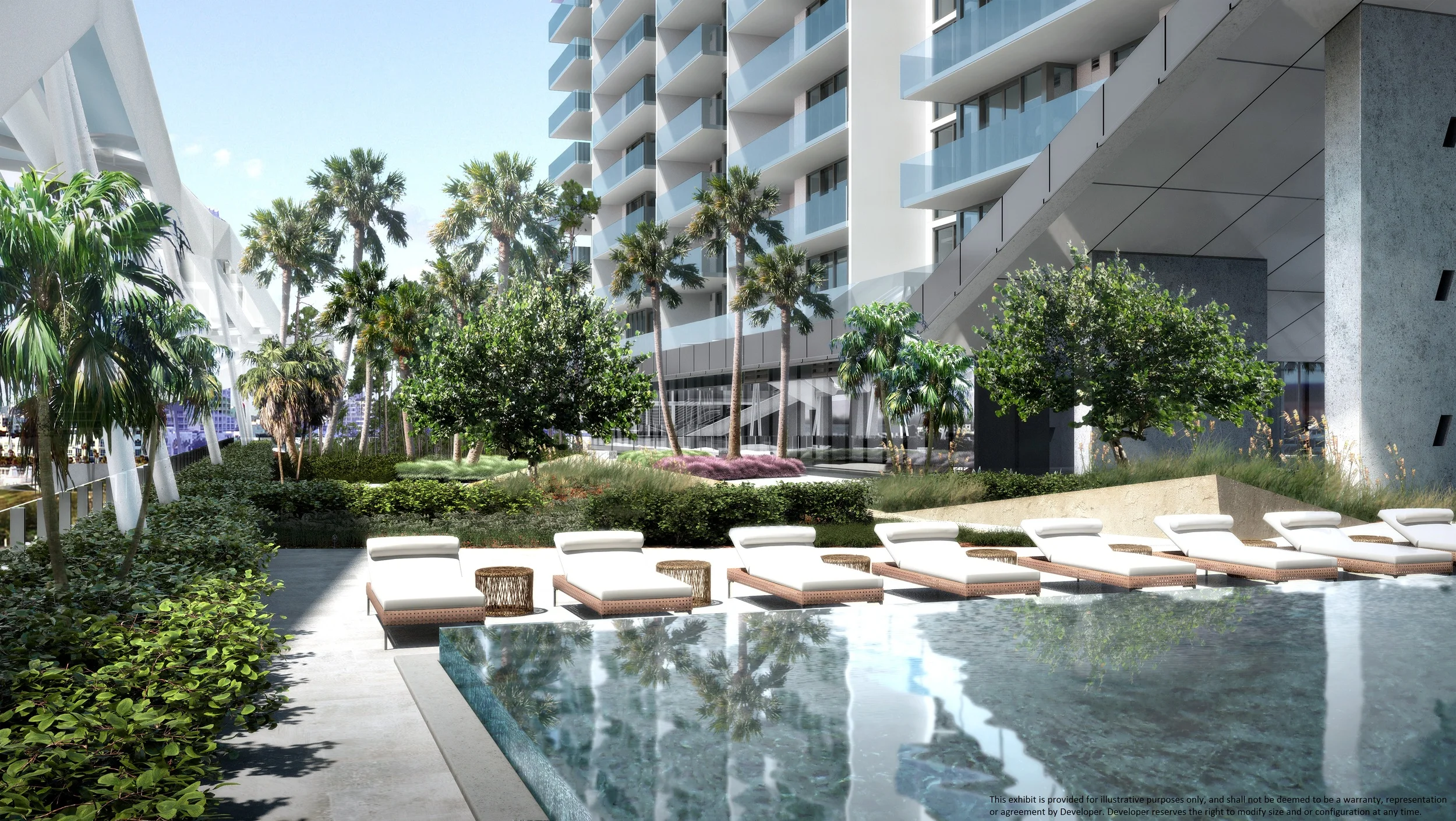 The Brickell City Centre offers 19,200 residential units with luxurious amenities such as heated social pool and spa