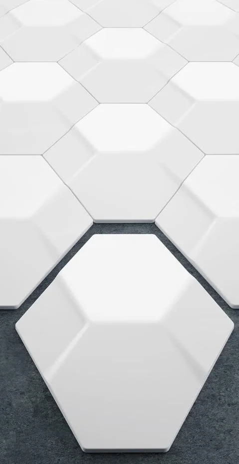 Nexus three-dimensional wall tiles by Yigit Ozer