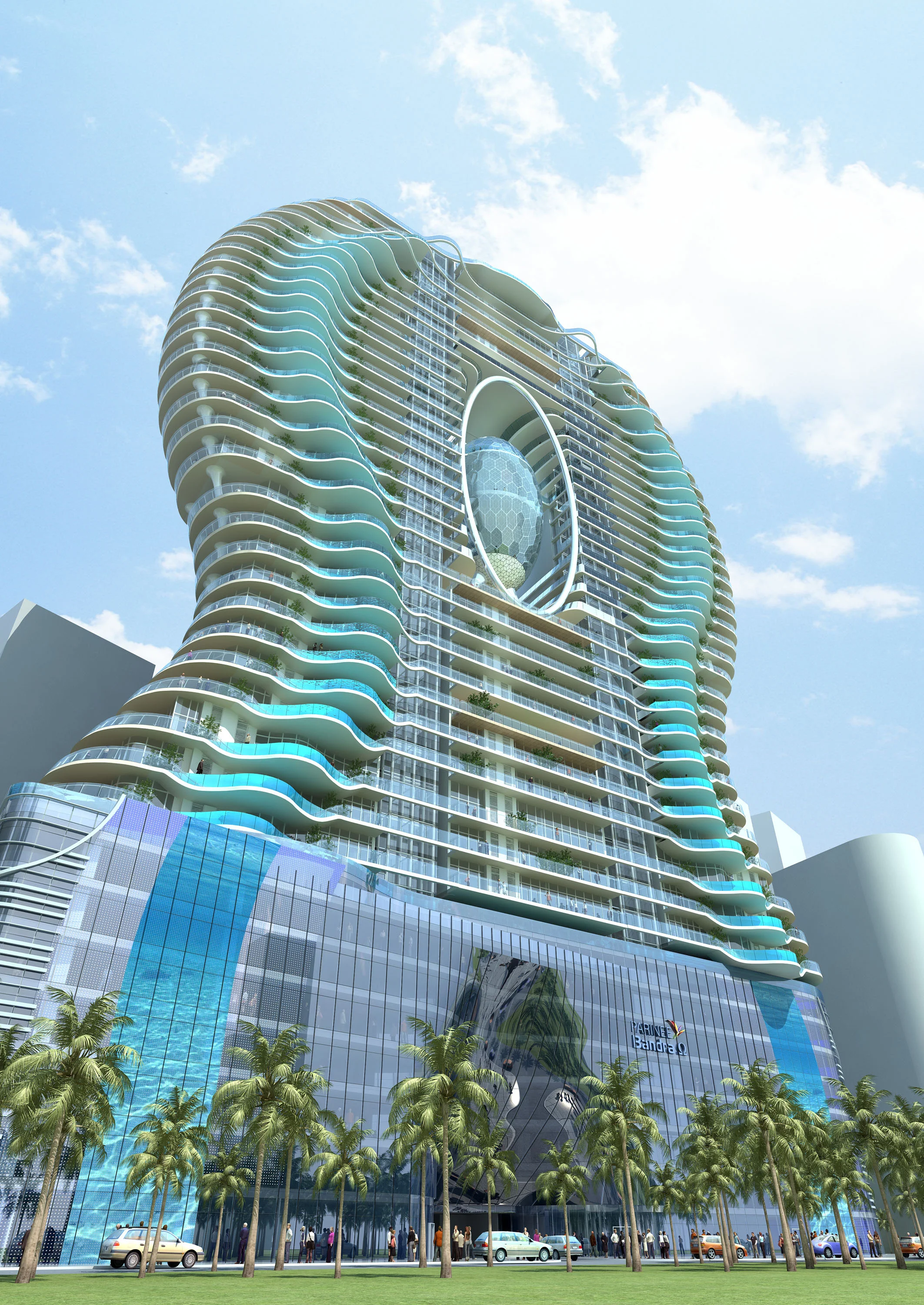 At Bandra Ohm, ripple effects are created via a continuous shifting of infinity edged pools of each unit