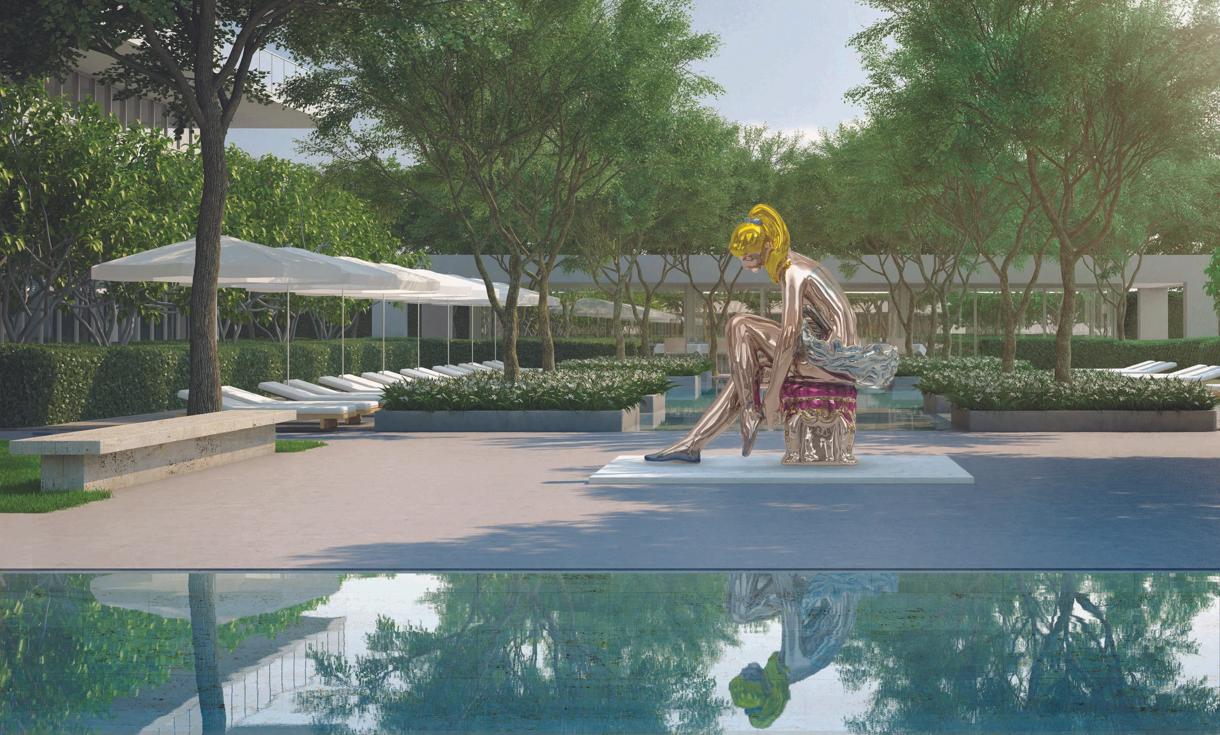 Jeff Koon's Ballerina , purchased by Oceana Bal Harbour in Miami