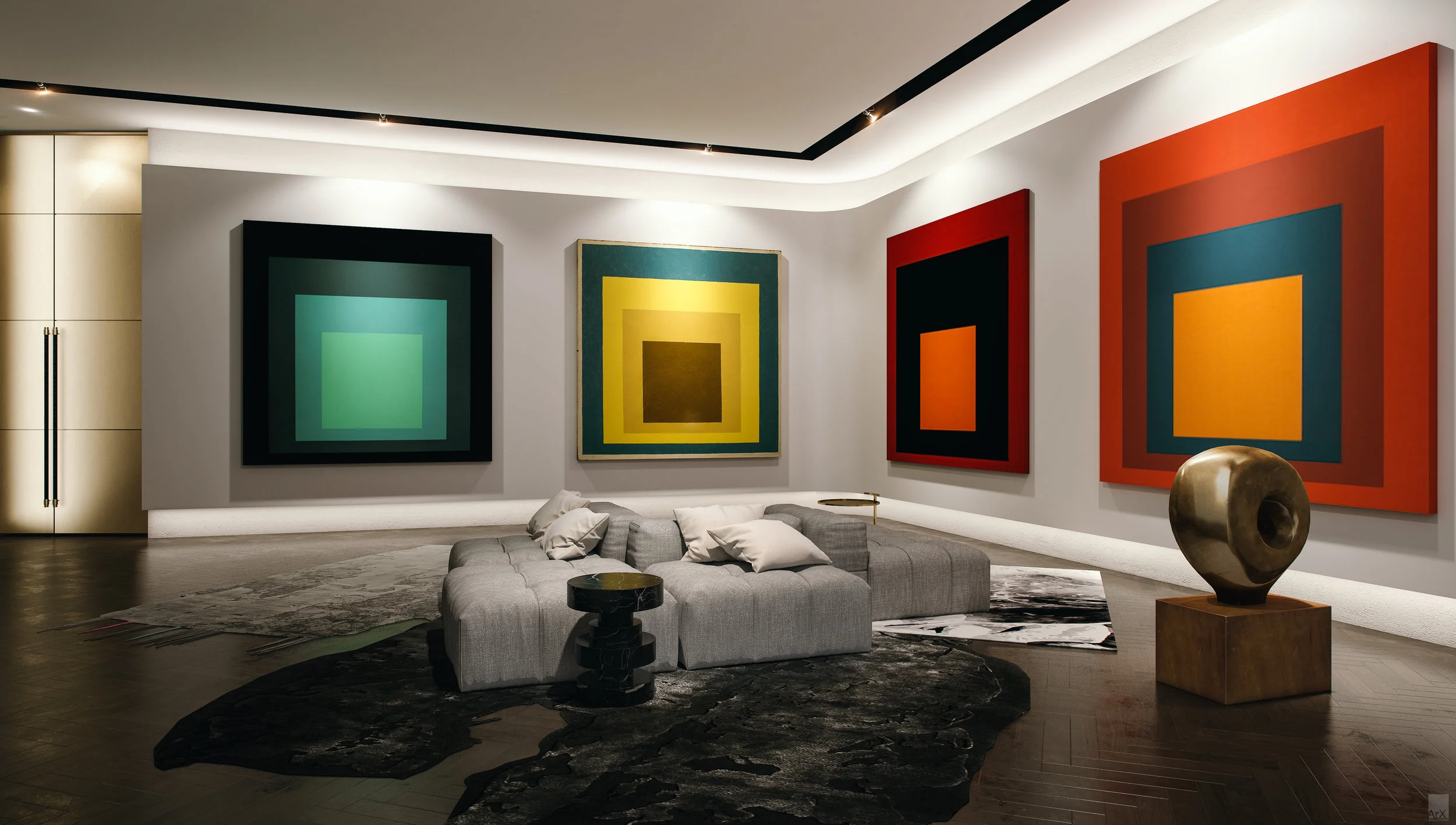 The art lounge of Miami's Park Grove luxury development
