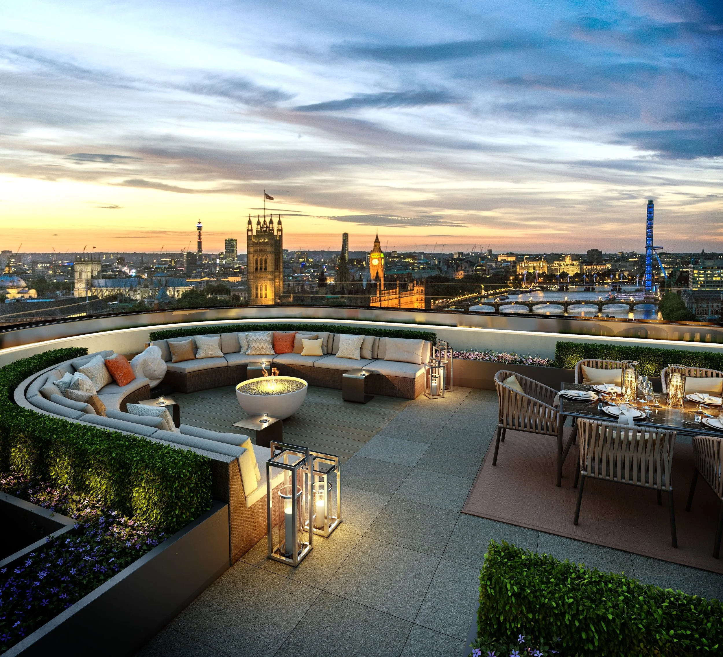 Rooftop terrace at St. James, The Corniche 