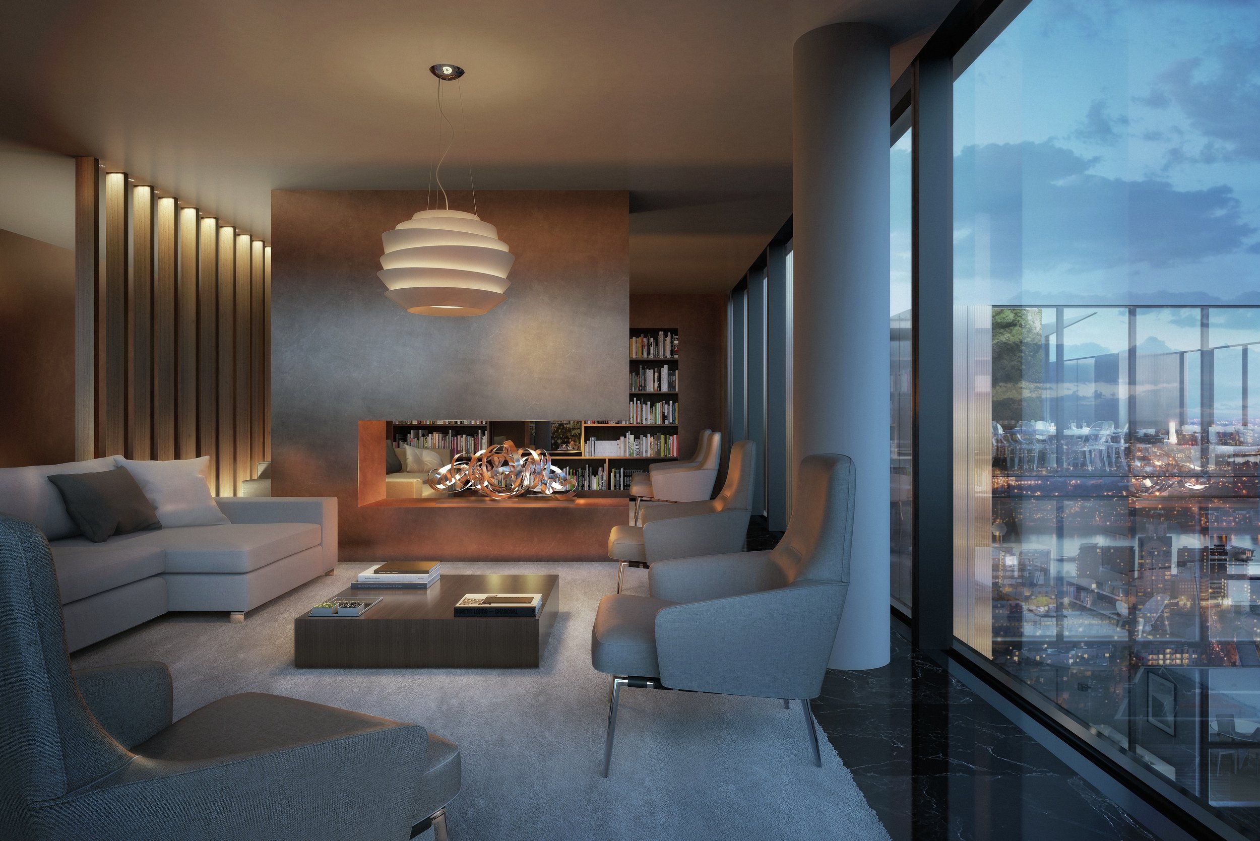 South Quay Plaza residents lounge