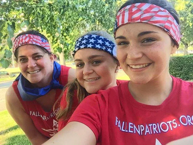 Elizabeth O’Hare, her sister Katie O’Hare and mother Colleen O’Hare, one of the families helped by Children of Fallen Patriots. Photo provided by Children of Fallen Patriots