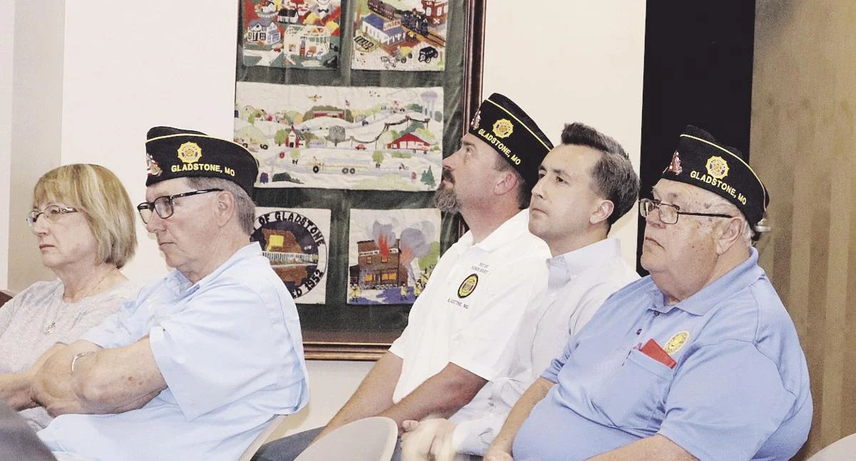 Post Members Kim Murch, David Bowman, Kenneth Jamison and Billy Thompson watch the proceedings. Kellie Houx/Staff Photo