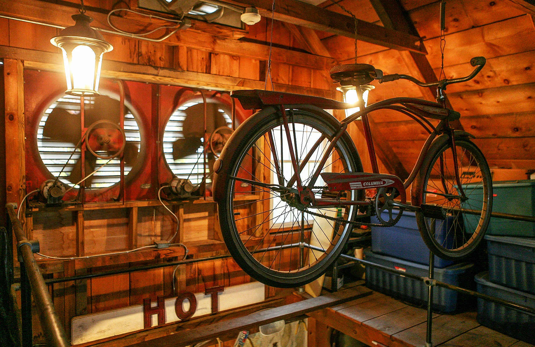 The flying bicycle.