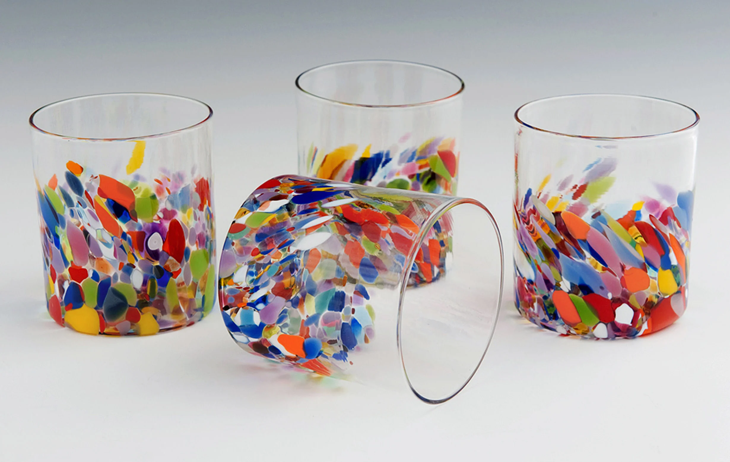 Clown Tumblers seen here in classic Clown Pattern.