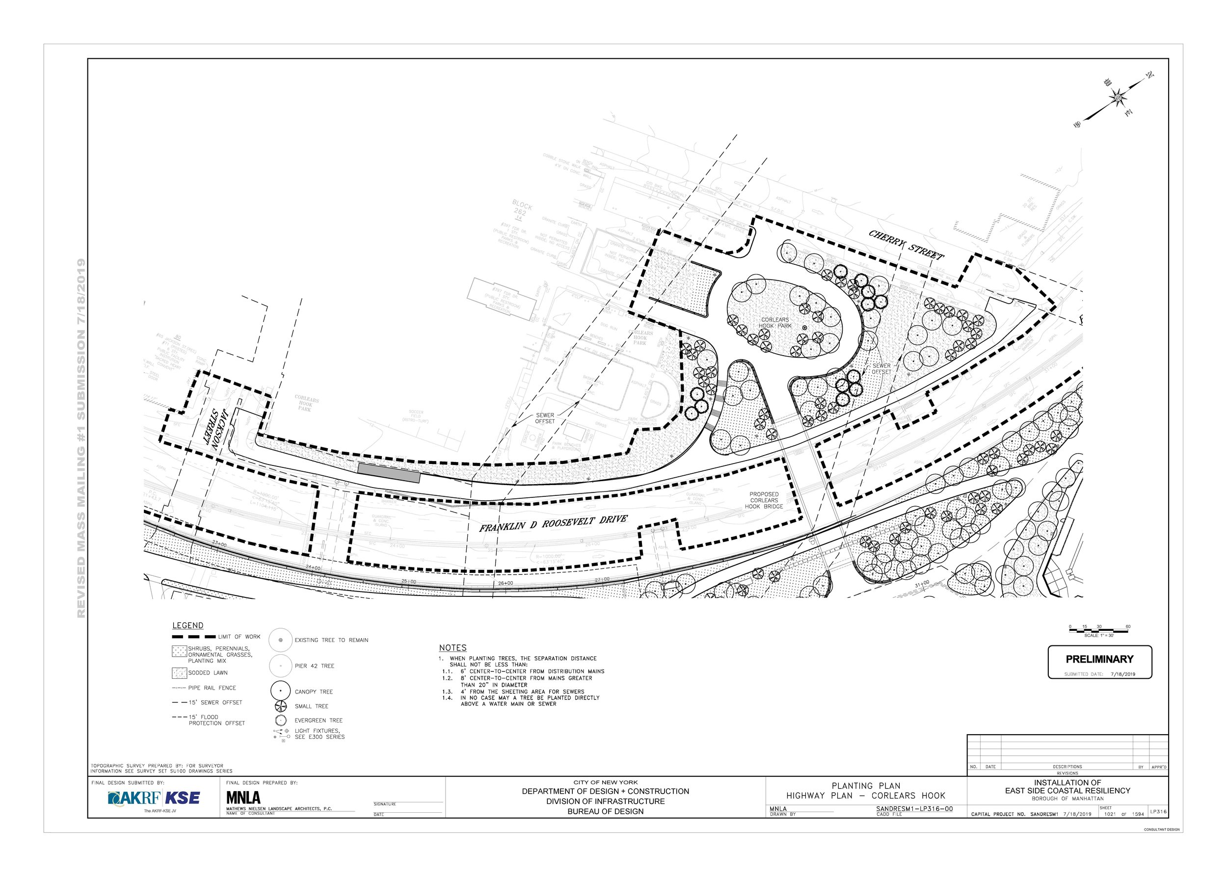 Appendix C1o - Preferred Alternative Landscaping Plan and Section (page 19)