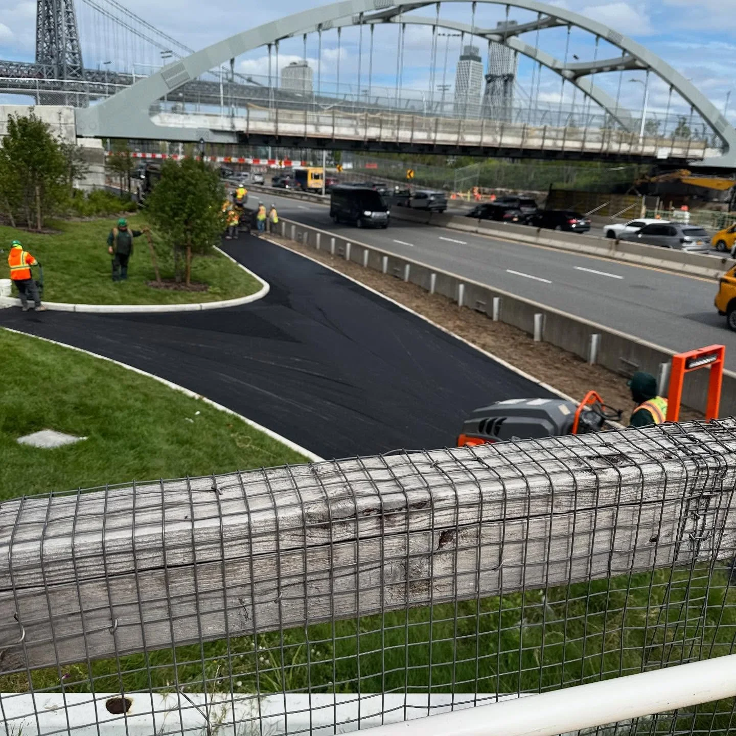 Paving of pathways is underway @nycddc @nycparks #eastriverpark
