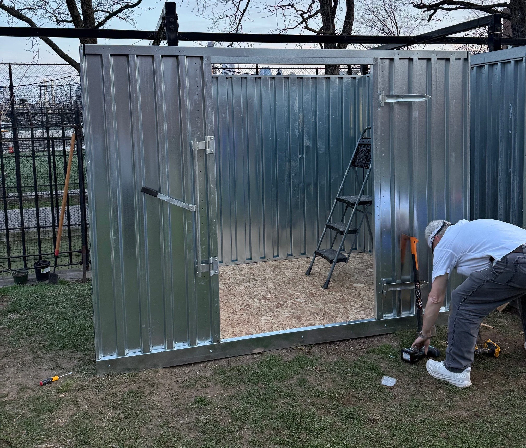 Help needed this evening: We've put our new storage shed together but need some help getting the roof on. If you have about 15 minutes to spare and are OK with some heavy lifting please come to the park this evening at 5:15pm to help us get the roof 