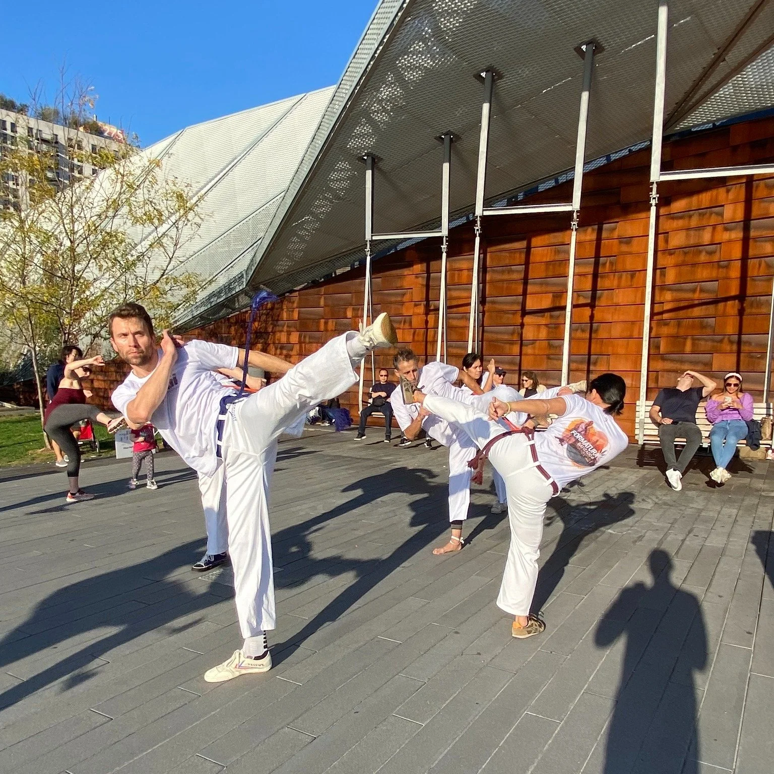 Movement. Music. Community. Capoeira is an Afro-Brazilian martial art that blends acrobatics, rhythm, and connection &mdash; and it's coming to the park tonight at 6:30pm.

Join Instructor Salseiro &amp; Instrutora Esquila of @capoeiraguatambu_les fo