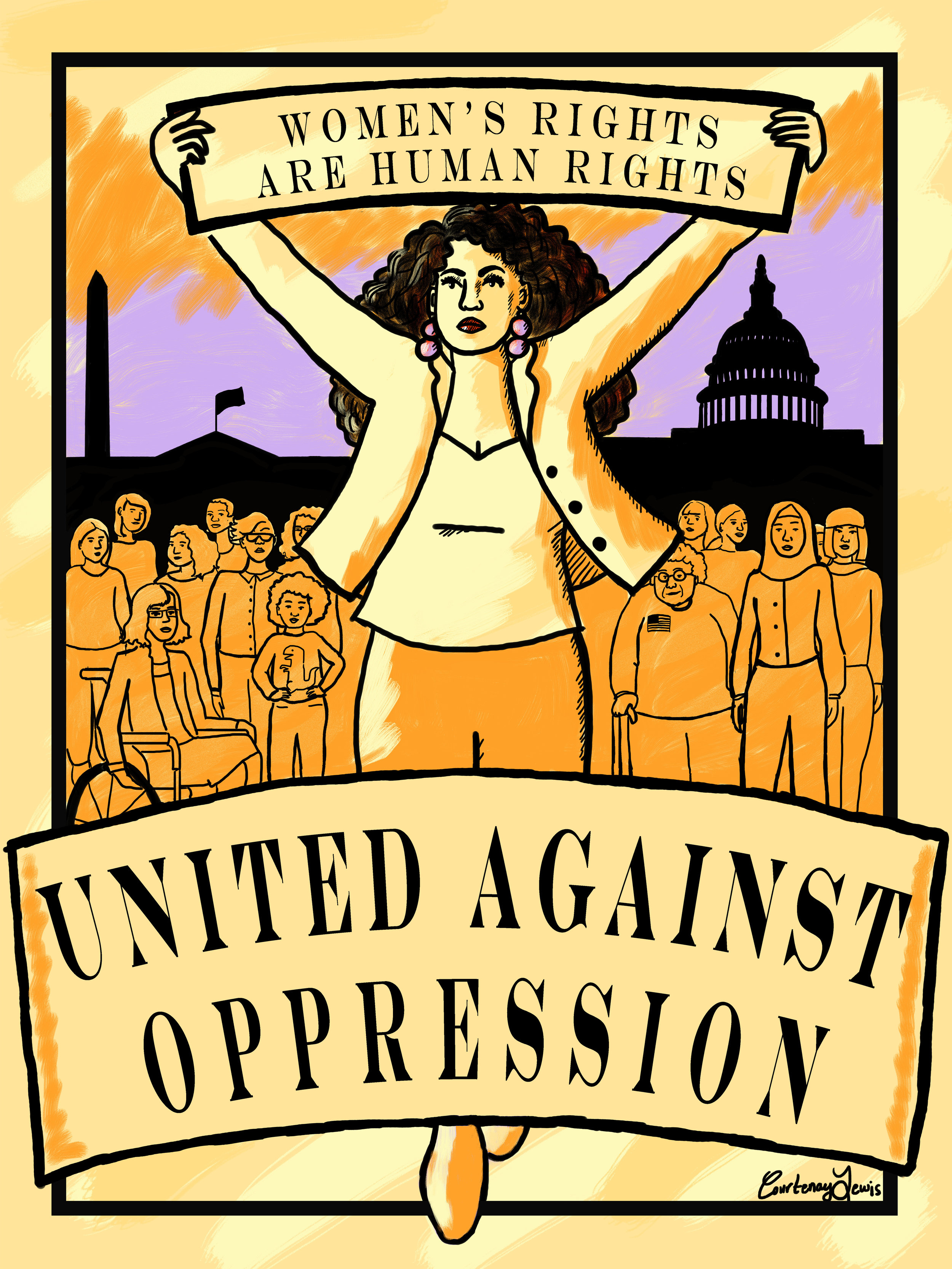 Poster selected for the Amplifier Foundation's "Hear Our Voice" exhibition celebrating the Women's March on Washington (2017)