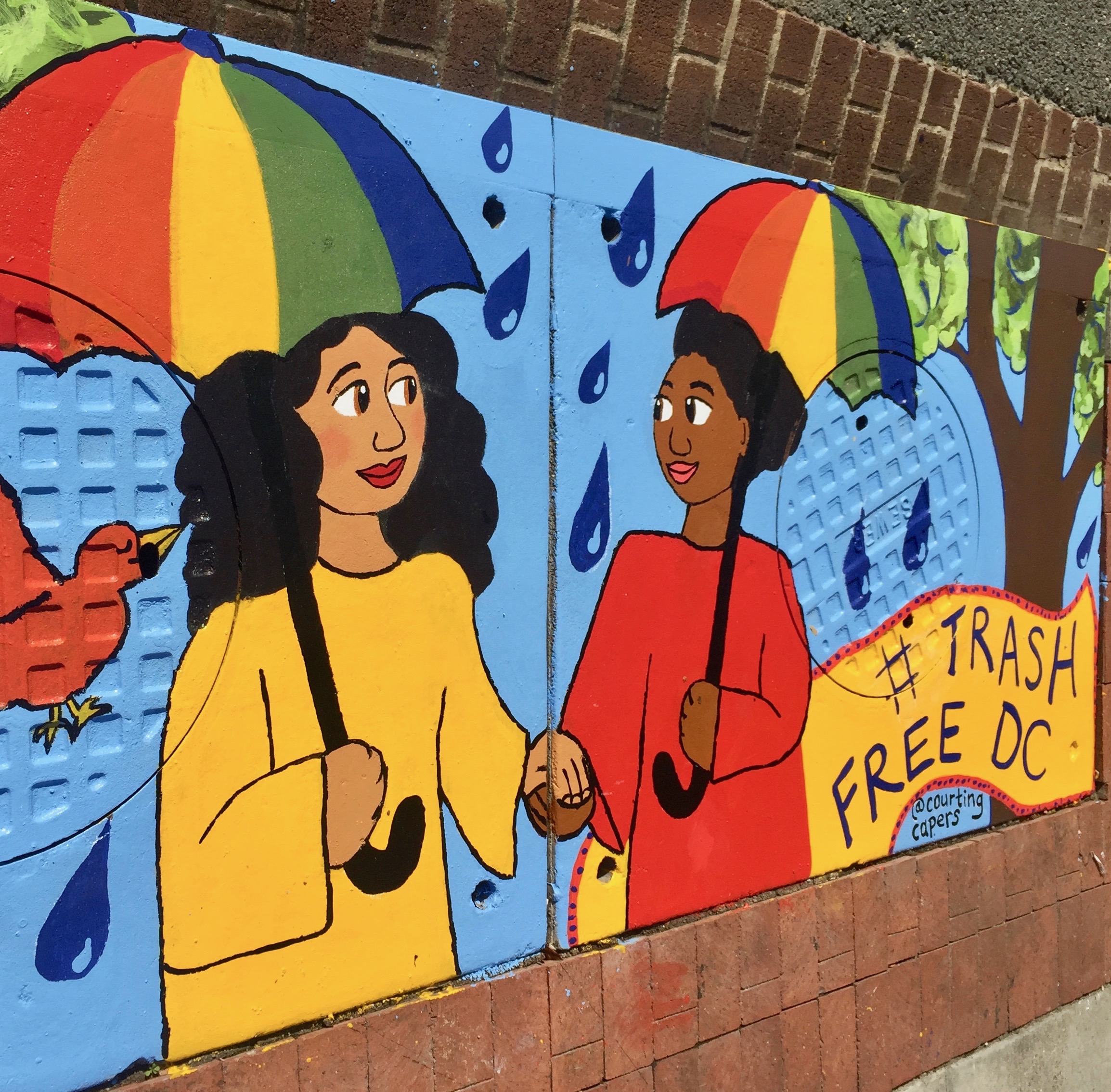 Street mural for city of Washington DC and Anacostia Watershed Society celebrating LGBTQ history in Dupont Circle (2017)