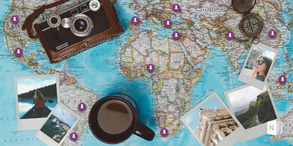 Use OneNote to fuel your wanderlust. Pin from A to B, and everywhere in between.