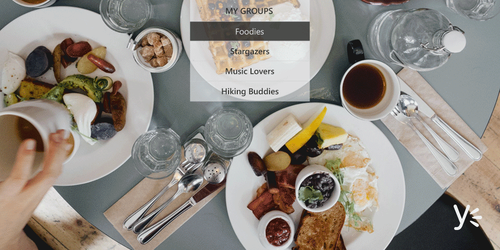 For all you groups. #yammer #foodies #stargazers #musiclovers #hikingbuddies
