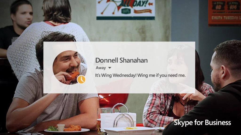 Taking your lunch break outside of the office? Let everyone know with Skype4B