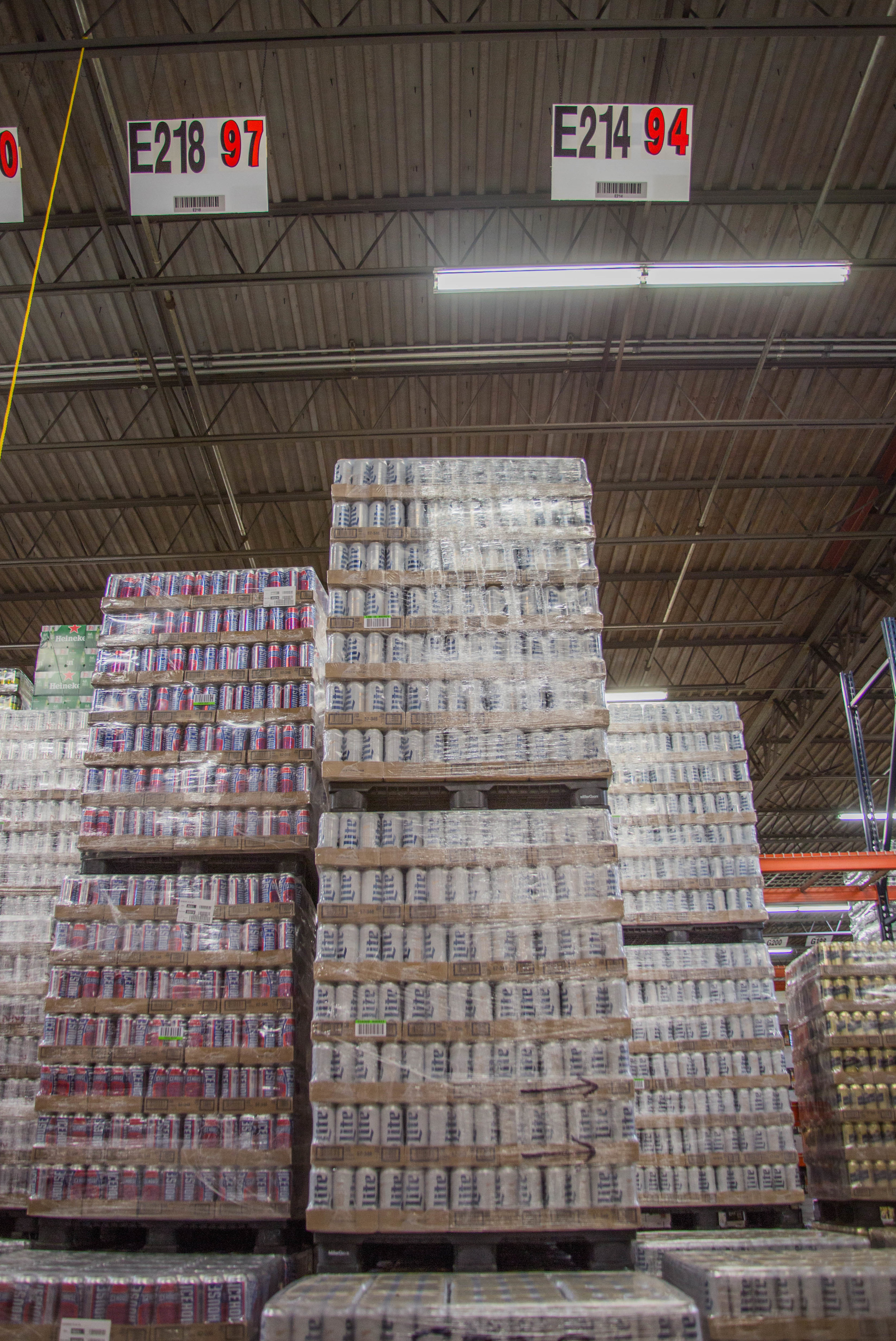 Town & Country Warehouse Beer Stacks