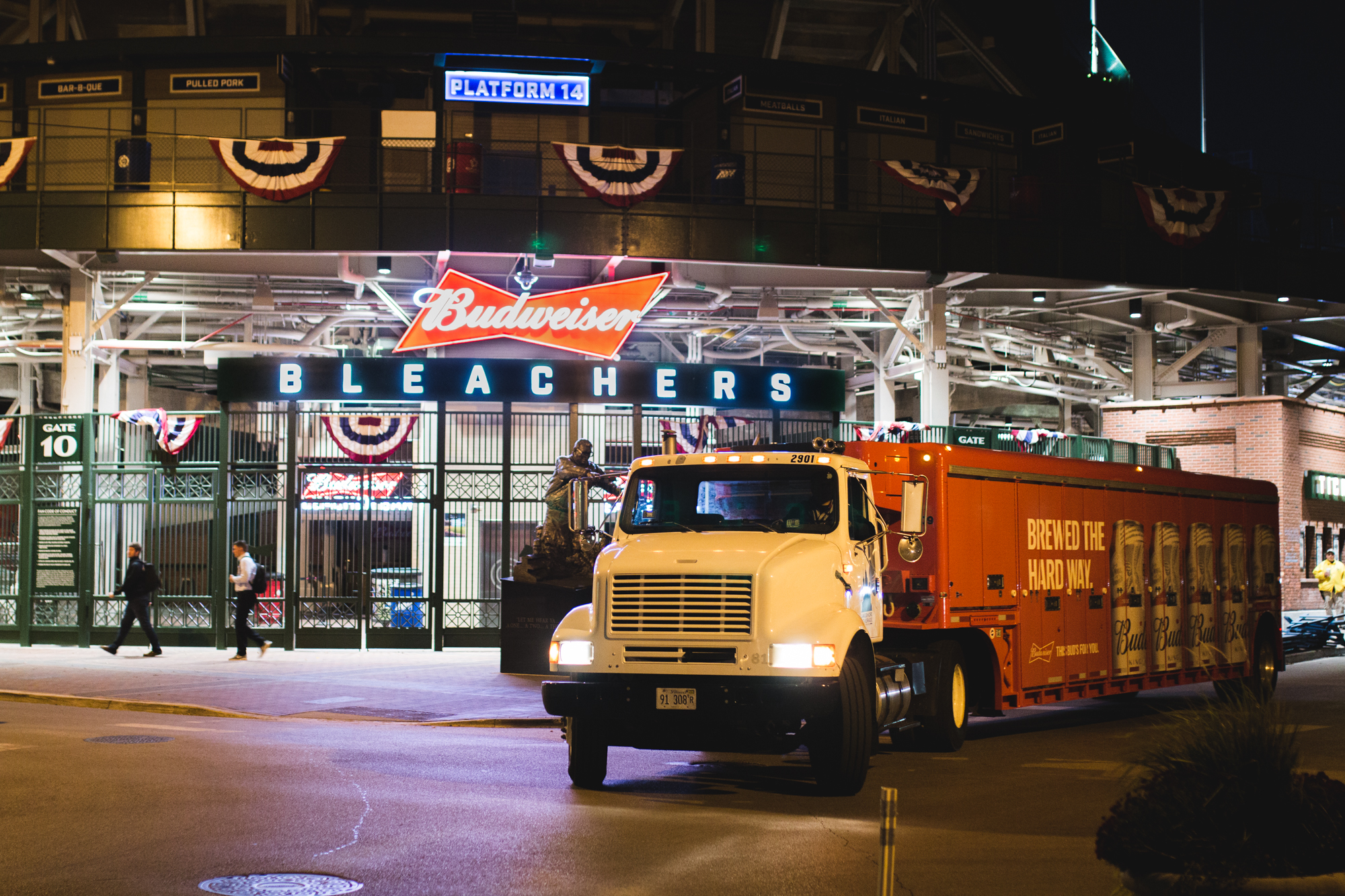 Lakeshore Beverage delivery truck stadium