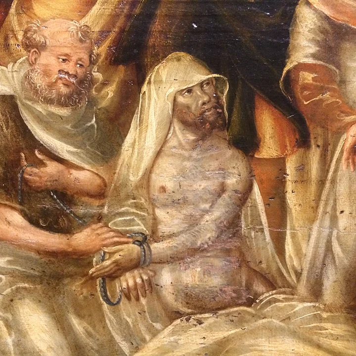 Lazarus glaring at Jesus for waking him up before he was really ready.