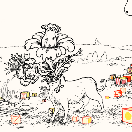 New Accordion Book: Box Landscape with Chase Scene 