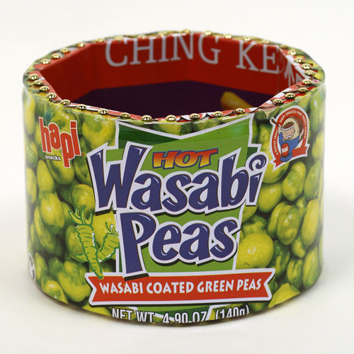 "Wasabi Peas" Column bracelet with Nutrition Facts