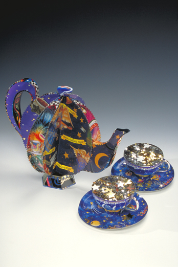 Celestial Seasoning Teapot and Two Cups