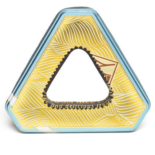 Triangle Identity Bracelet from recycled tin by Harriete Estel Berman