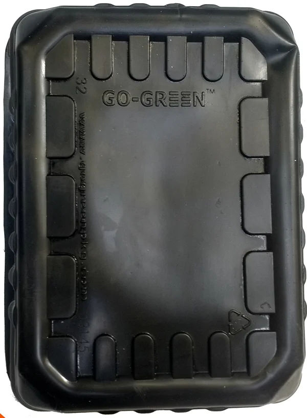 go-green black plastic to cut up