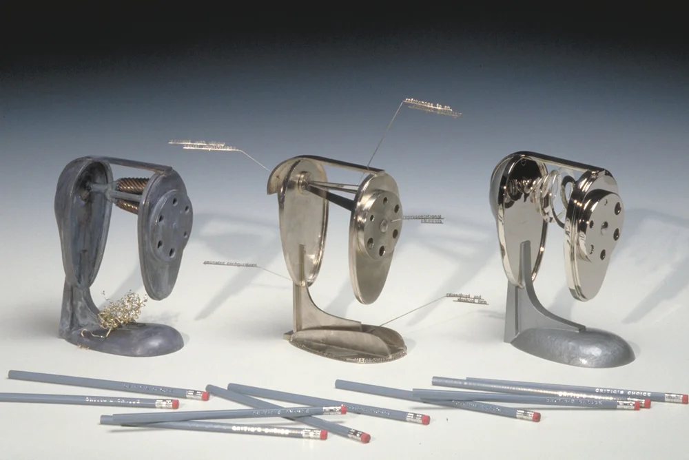Critic’s Choice a series of pencil sharpeners as a criticism of art criticism