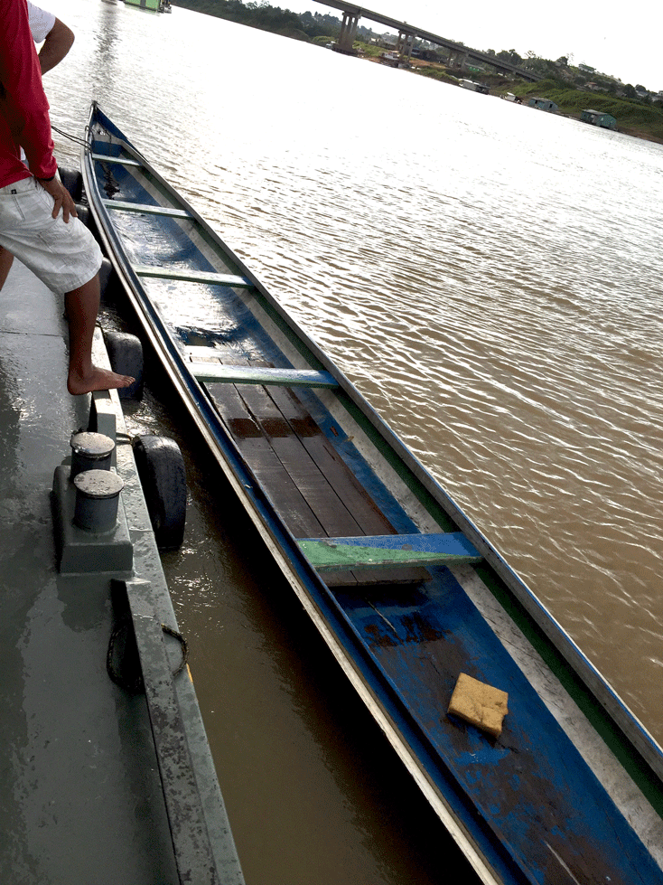 One of our "canoas" for surveys.