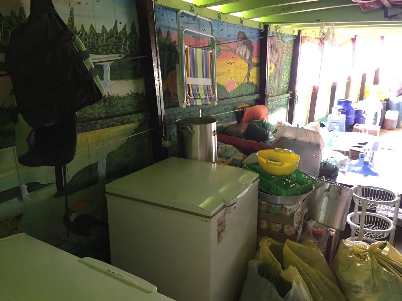 Inside the Bruno - supplies are ready