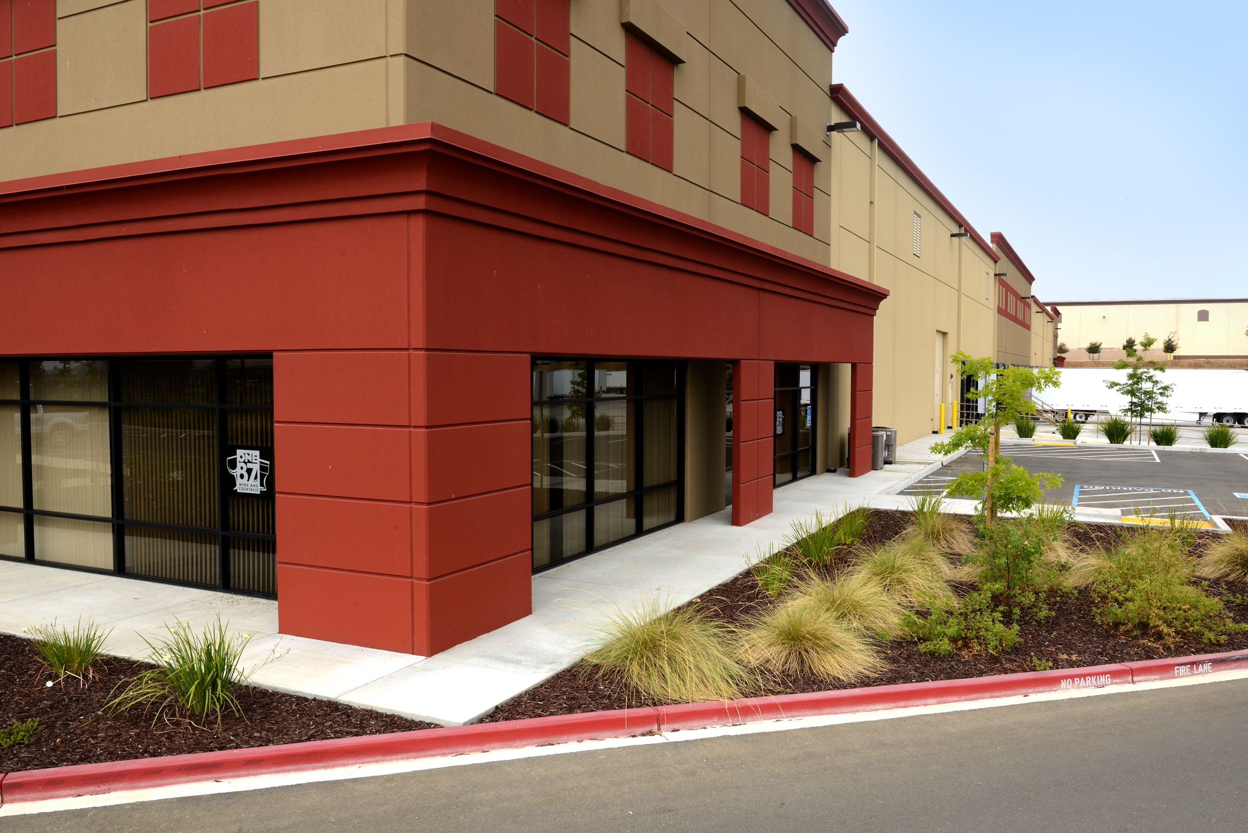 ONE87 Wine and Cocktails Napa Office with Multiple Truck Loading Bays.