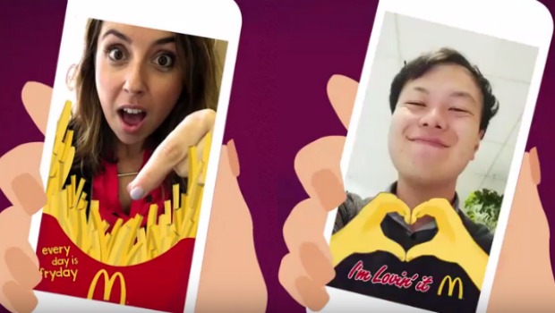 An example of McDonald's humorous geofilters in action.