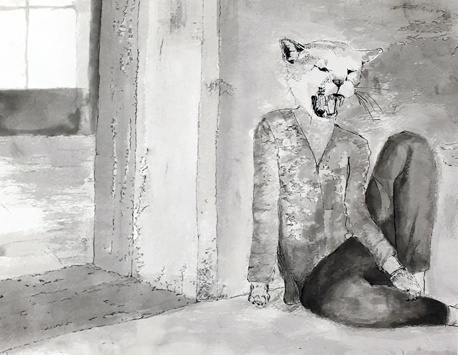 caged (ink) - Ayame Whitfield