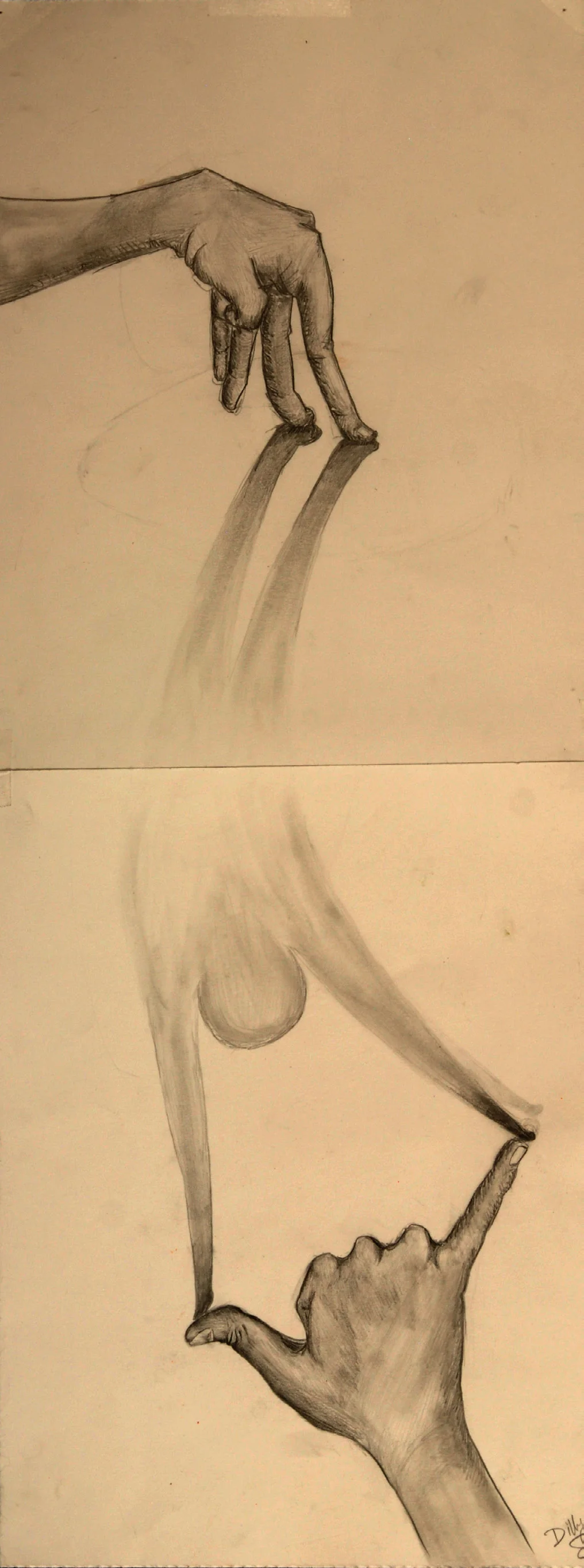 Finger Being (pencil) - Dilly Sanborn-Marsh