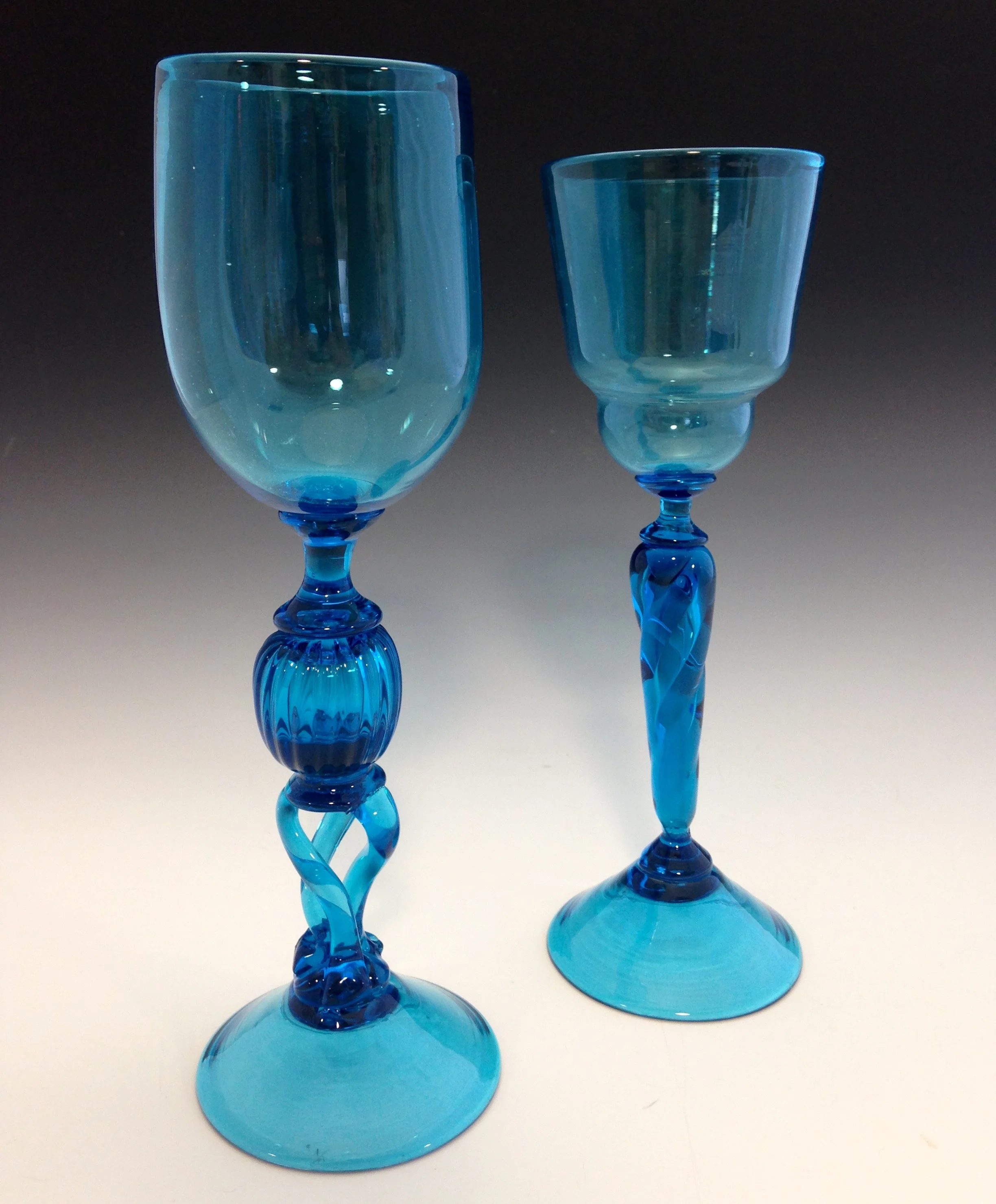 Cobalt Goblets (glass - 3’’ x 3’’ x 9’’) – Alex Evenchik