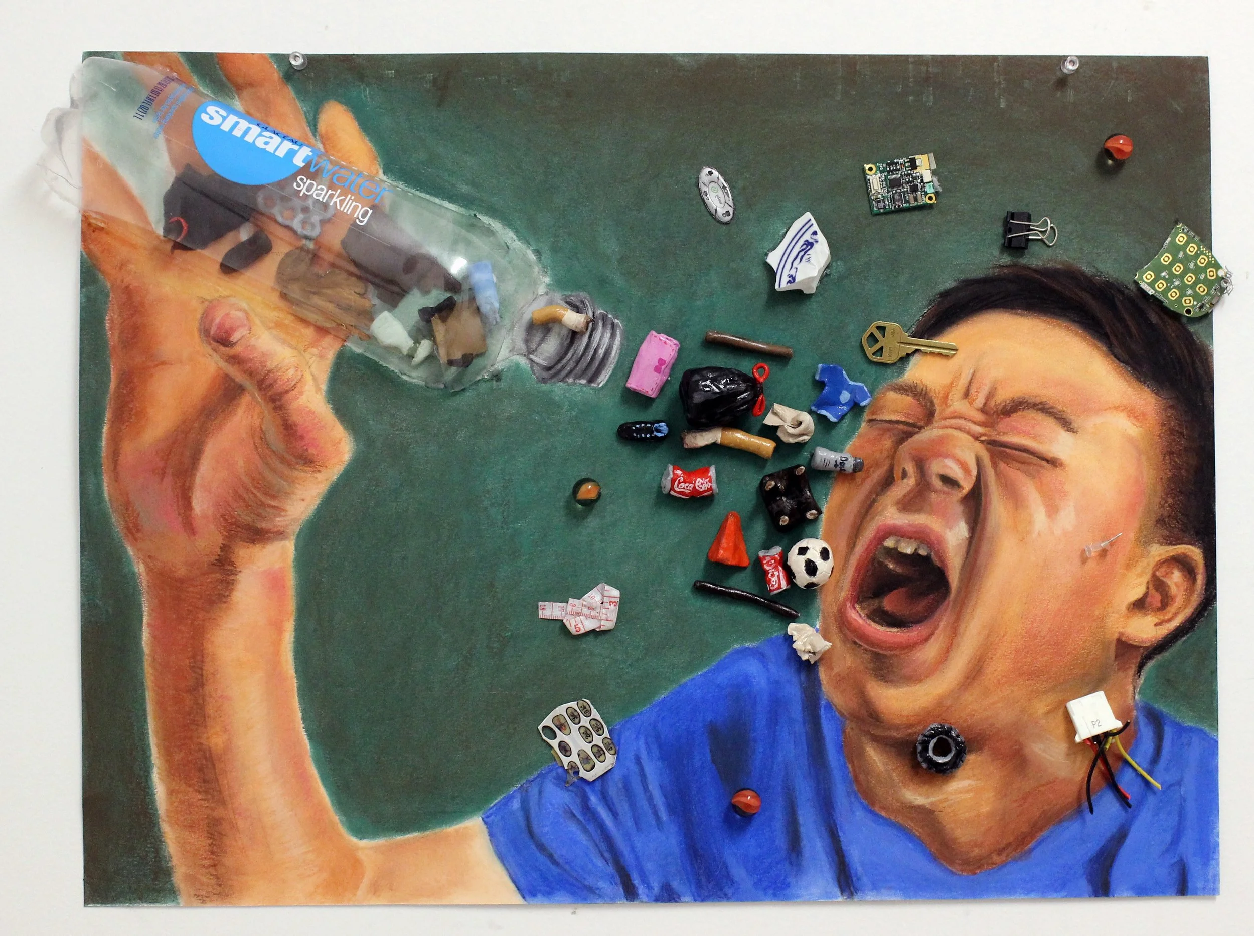 What We Drink (soft pastel and acrylic paint) - Justin Kim