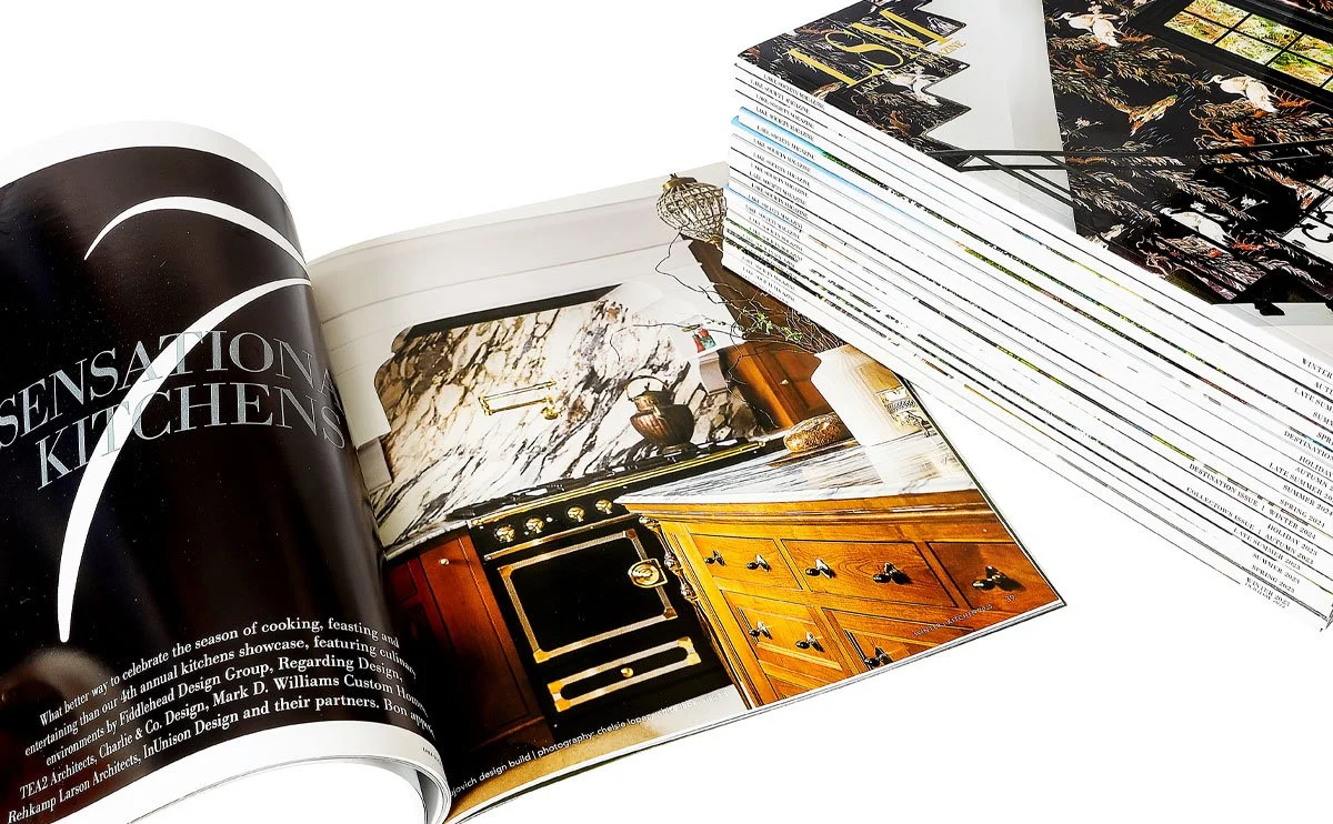 Sheba Concept & Design layout and design of Lake Society Magazine