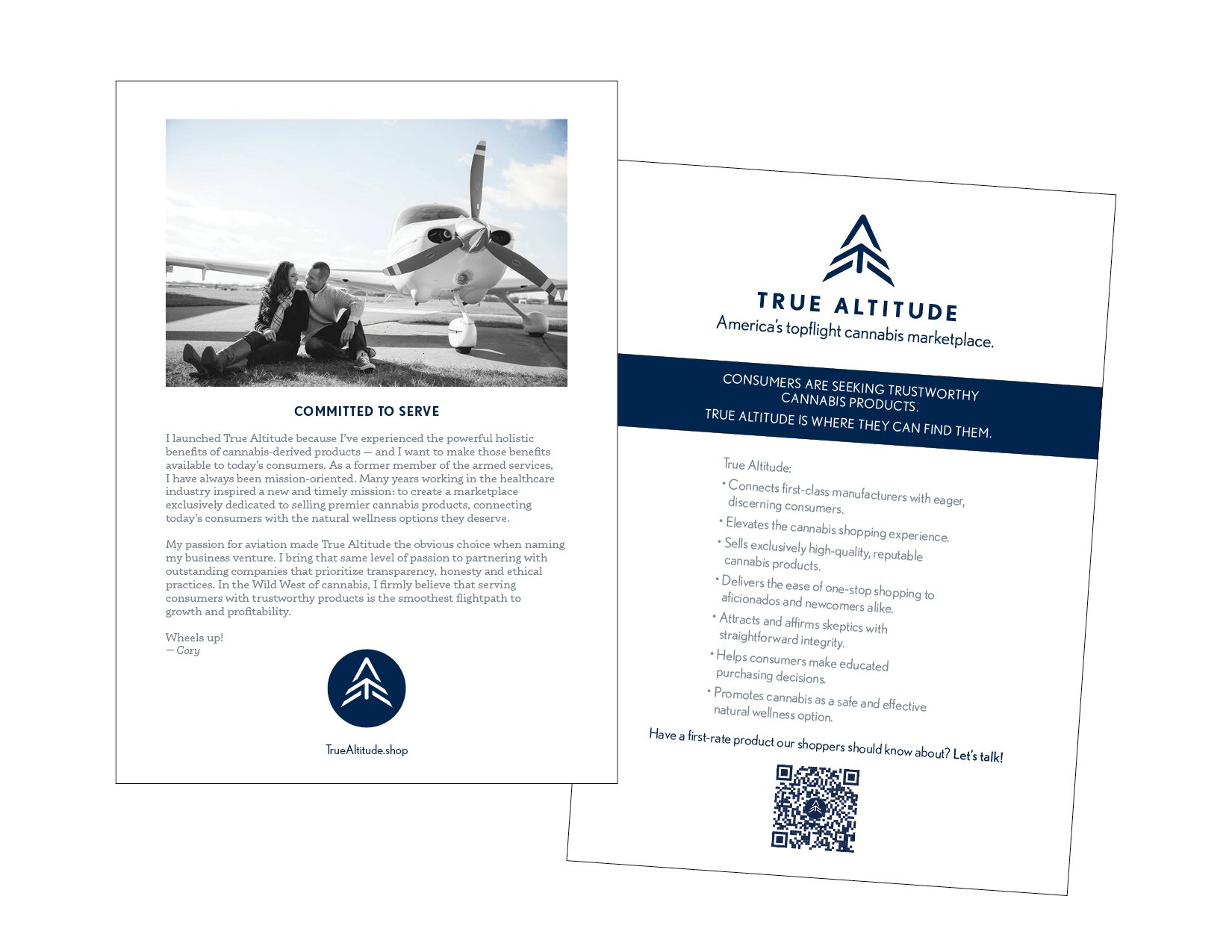 Sheba Concept & Design Messaging and Collateral for True Altitude