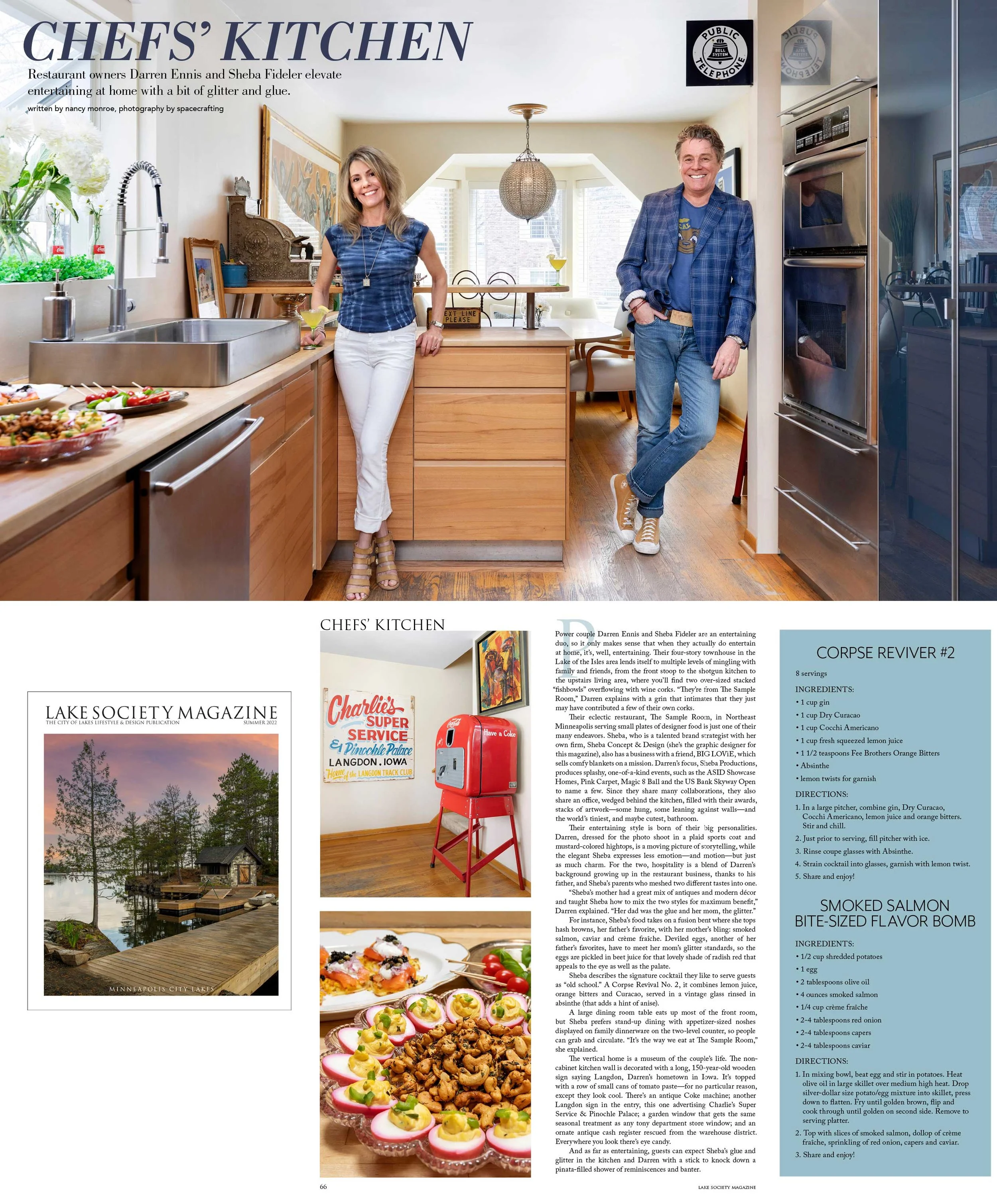 Lake Society Magazine featuring Darren Ennis and Sheba Fideler