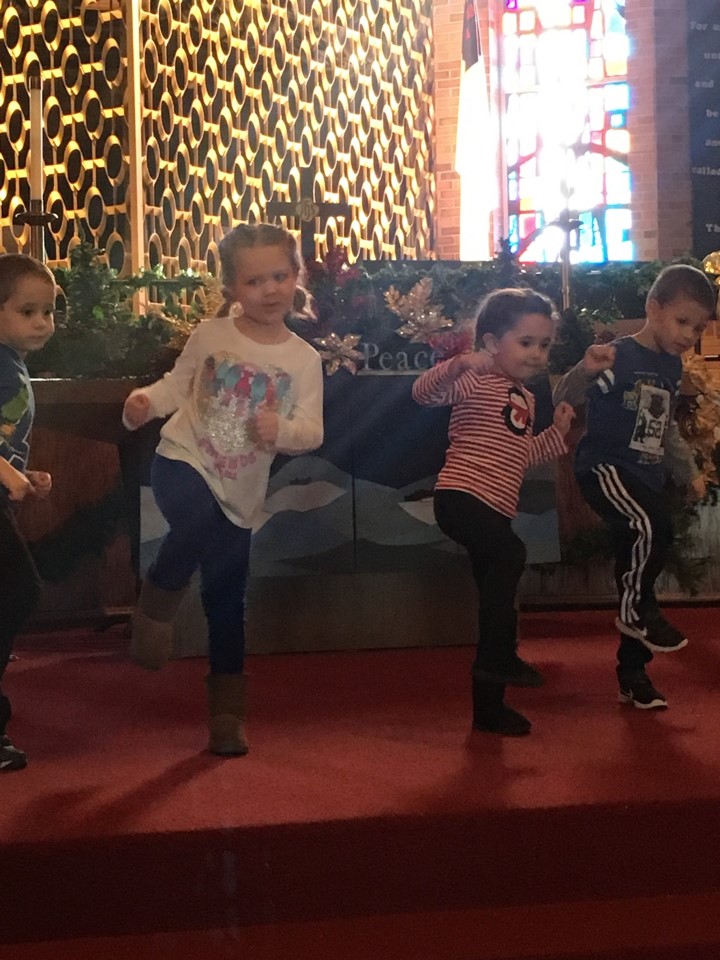 Practicing for Christmas Program