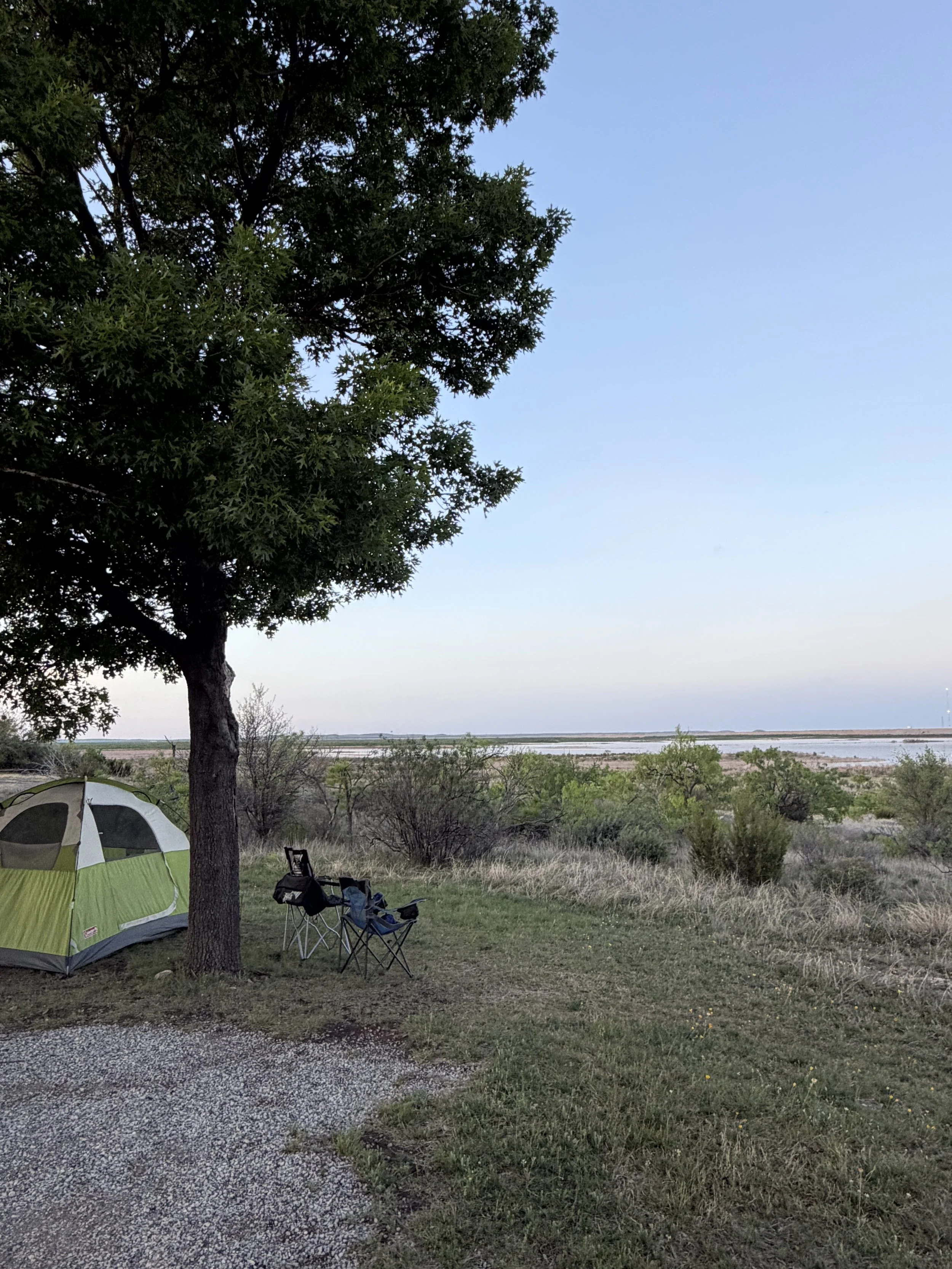 Camping at San Angelo State Park, Texas