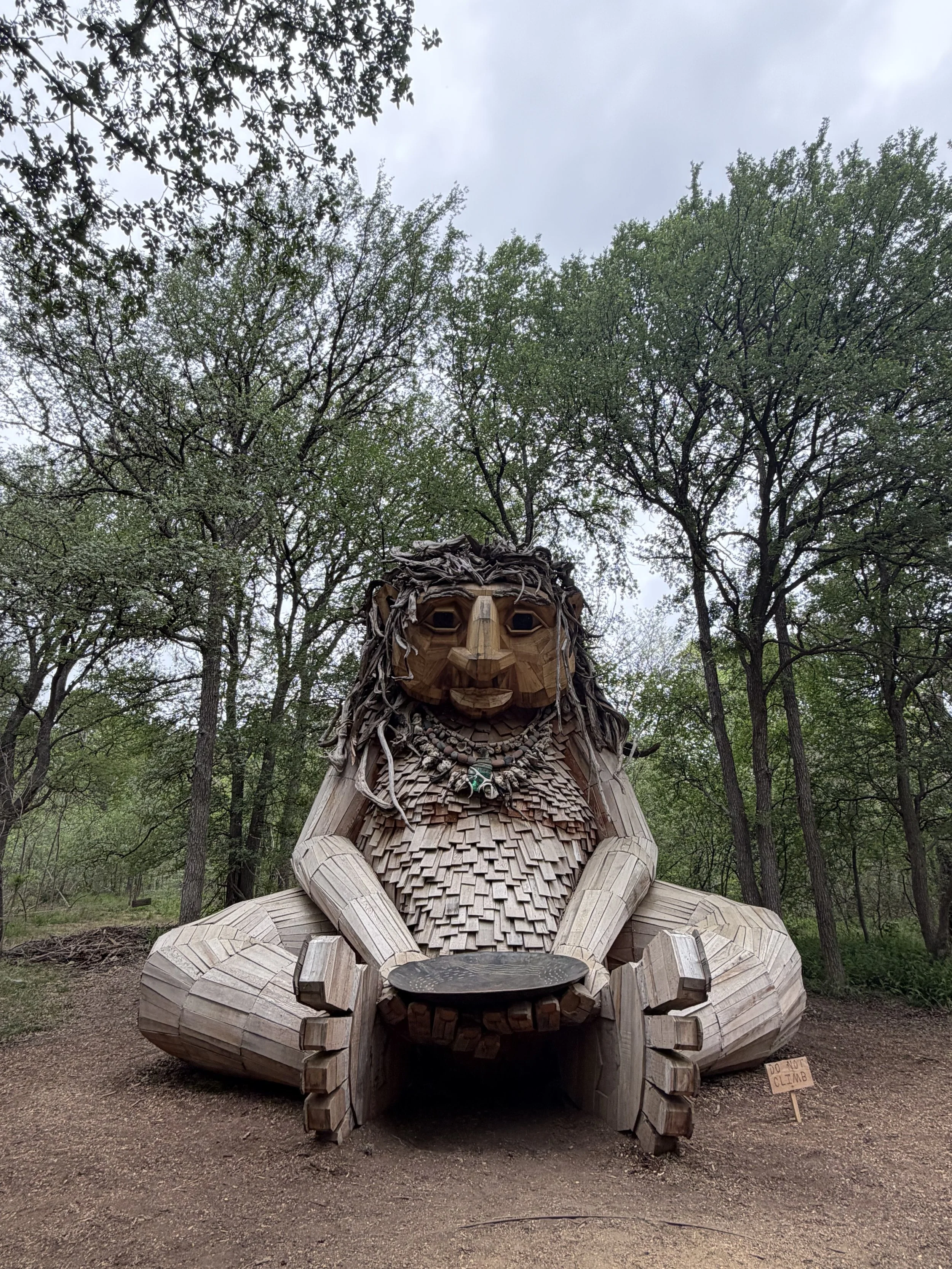 Malin wooden troll Austin Texas