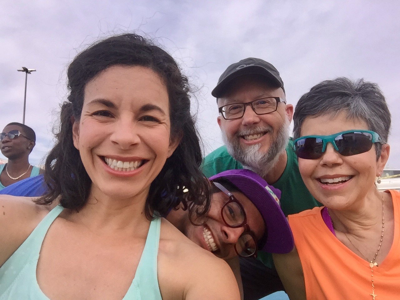 Left to right: Me, my brother, my husband and my mom