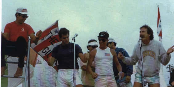 Chris Chavez, Geyer, JJ and Turley during the finals - 1984