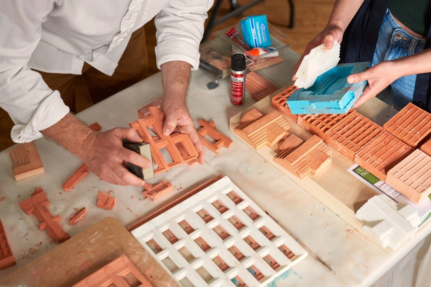 In a world of screens and pixels, we celebrate the tangible beauty of physical models, and where imagination meets reality for the first time.⁠
⁠
Architecture lives in the connection between hand and mind!⁠
Silicone molds and plaster casts let us tes