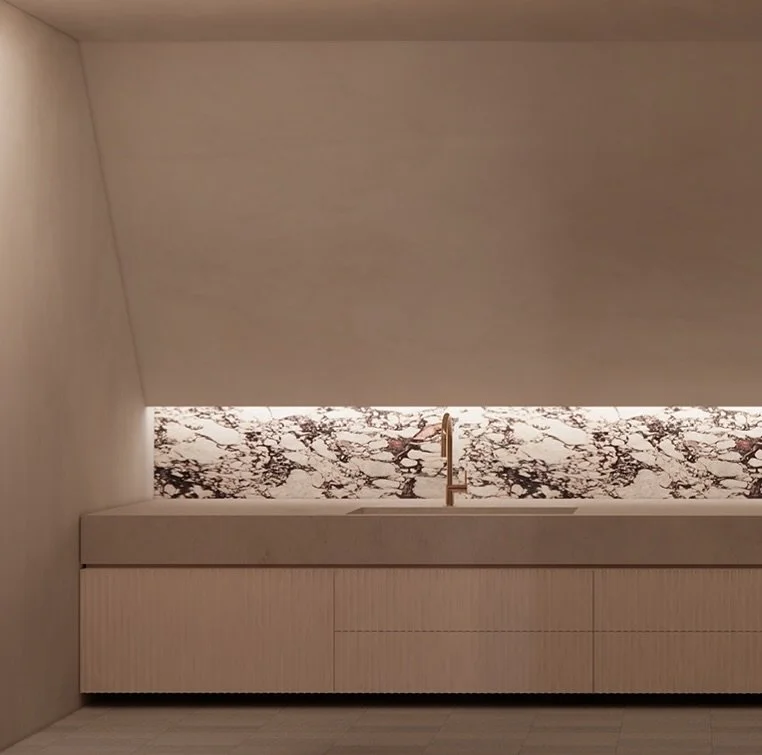 Primary bathroom, north.