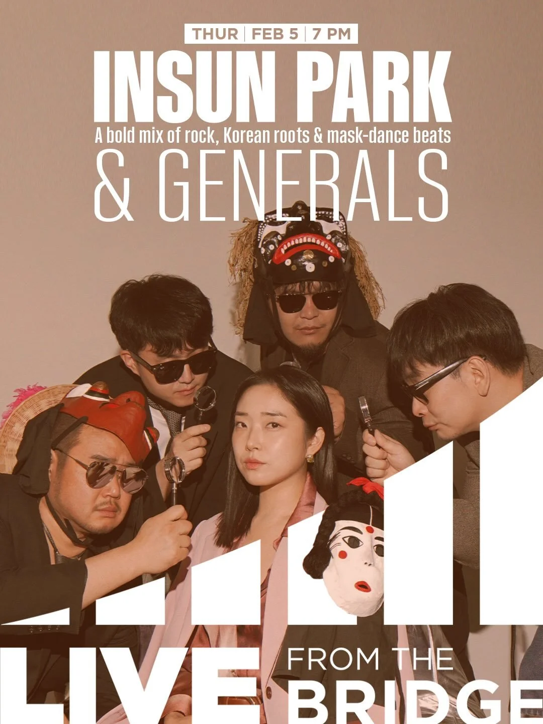 Thrilled to announce our upcoming Live From The Bridge events this year! We could not be more thrilled to welcome Insun Park &amp; The Generals as one of the artists recording in the series on Thursday, February 5. 

If you&rsquo;ve been paying atten