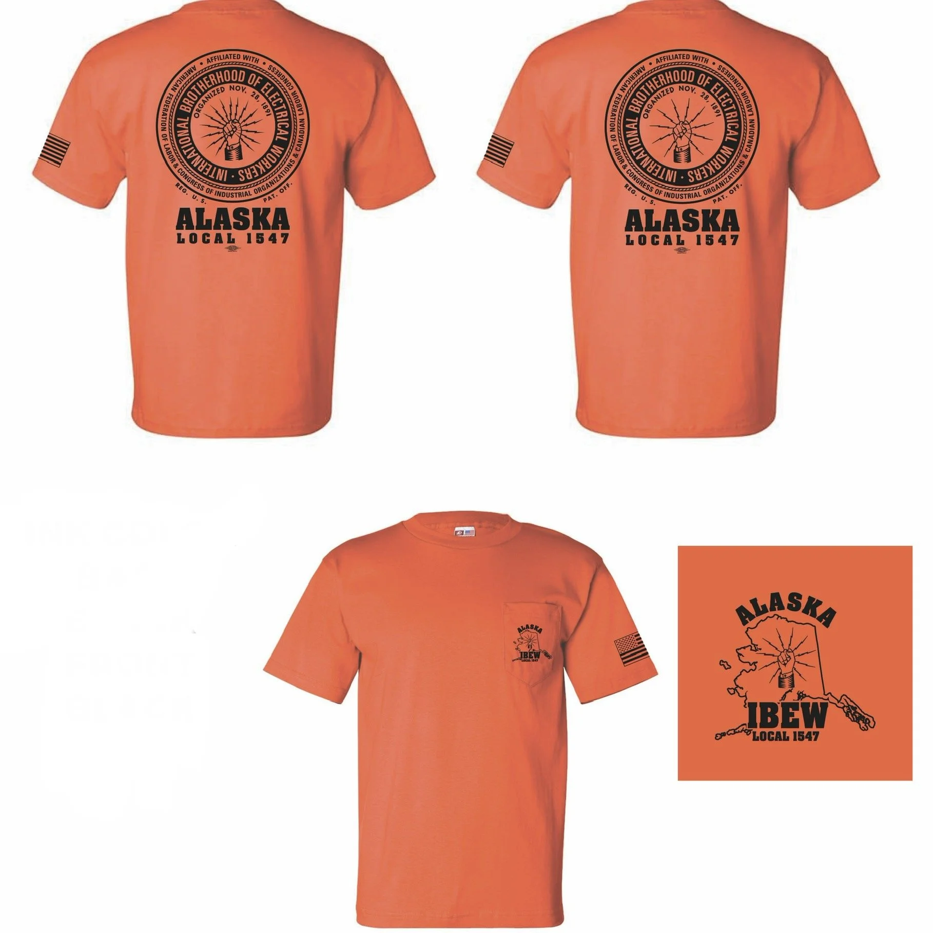 AK IO Bug Size M 2XL IBEW Local 1547