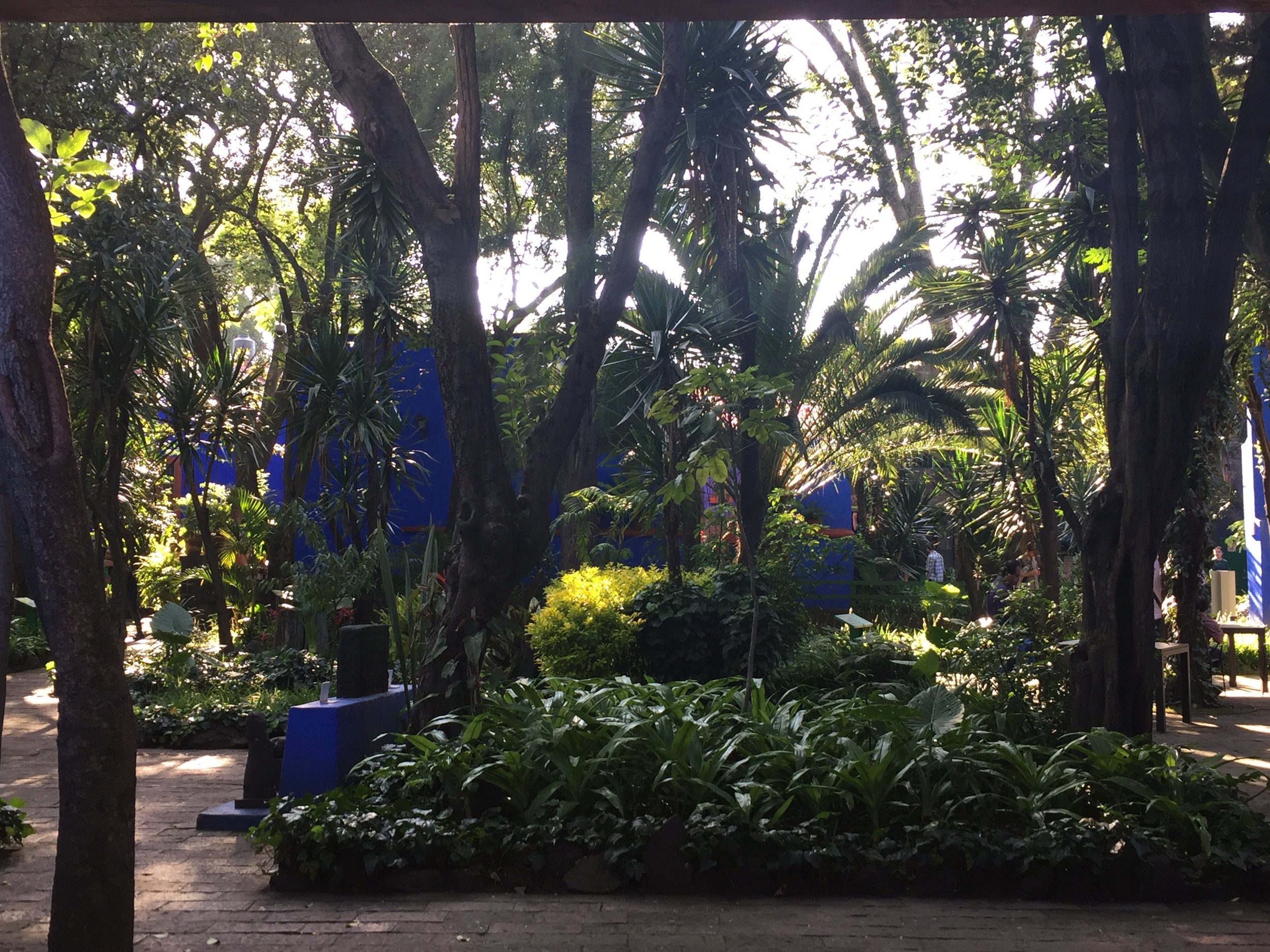 Courtyard of La Casa Azul, home of Frida Kahlo and Diego Rivera